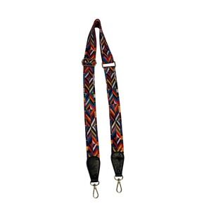 Multicolor Geometric Chevron Handbag Strap Adjustable Guitar Style Crossbody